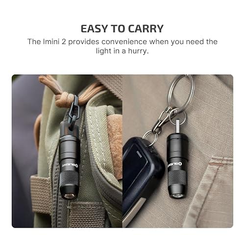 OLIGHT IMINI 2 EDC Rechargeable Keychain Flashlight, 50 Lumens Compact and Portable Mini LED Keyring Lights with Built-in Battery Ideal for Everyday Carry and Emergencies (Black) thumbnail 7