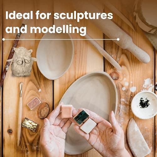 Old Potters Air Dry Modeling Clay, 25 lbs, All Natural Modeling Clay. Ideal for Beginners and Advanced Sculptors. 25 lbs. thumbnail 4