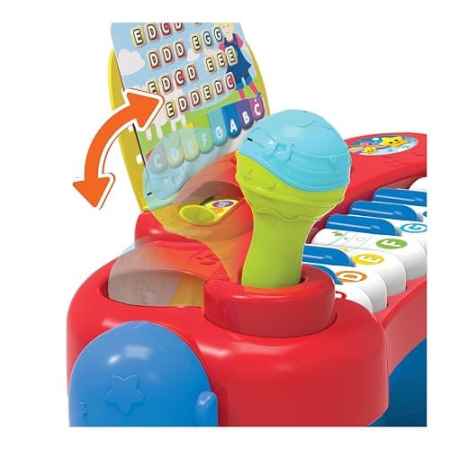 Winfun Baby Music Center for Toddlers 9+ Months 8-Note Piano with 3 Double-Sided Music Scores Adjustable Microphone Play-Along Tunes Free Play Mode Educational Music Toy for Boys & Girls thumbnail 6
