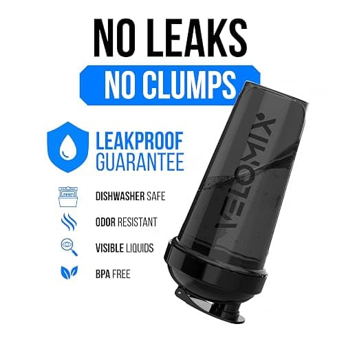 VELOMIX -4 Pack- 28 oz Protein Shaker Bottles for Protein Mixes - 4x Wire Whisk | Leak Proof Shaker Cups for Protein Shakes | Protein Shaker Bottle Pack (Silver Mix) thumbnail 3