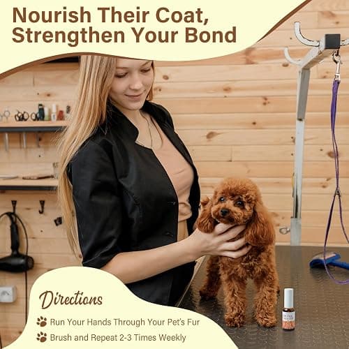 GJYC PET Pet Fur Care Oil - Detangles, Reduces Shedding - Adds Shine with Collagen & Natural Oils - Leave-in Conditioner for Dogs & Cats - 1.01 fl. oz thumbnail 7