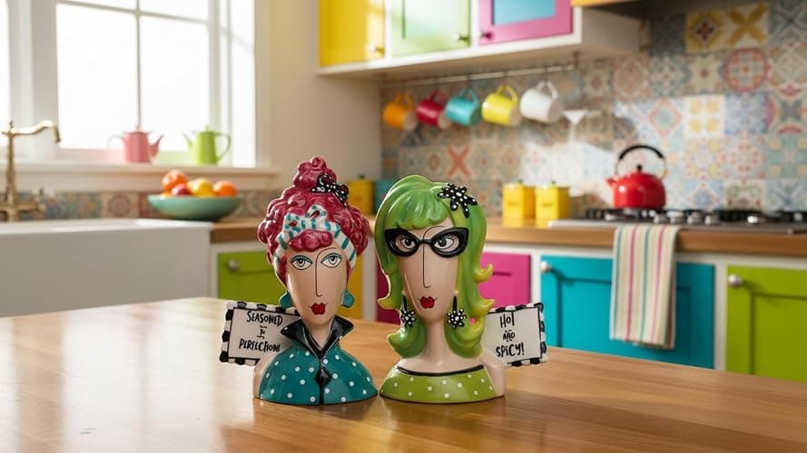 Fine Porcelain Dollymama's Lady Perfection-Spicy Salt and Pepper Shaker by Joey, 4-7/8" H thumbnail 2