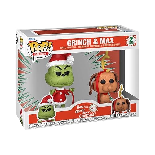 Funko POP Books: How The Grinch Stole Christmas - The Grinch with Max, 2-Pack - Collectable Vinyl Figure - Gift Idea - Official Merchandise - for Kids & Adults - Movies Fans - Image 1