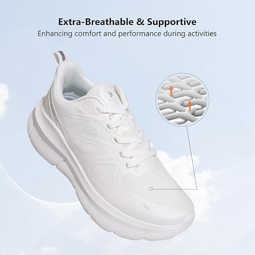 Hawkwell Women's Cloud Zero Active Nursing Shoes Breathable Cushion Walking Tennis Running Workout Shoes Non Slip Medical Work Sneakers thumbnail 6