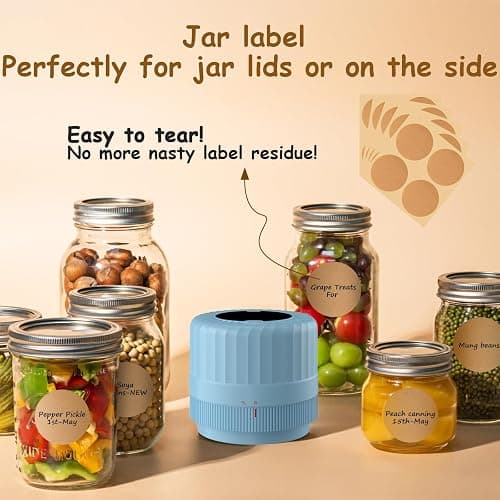 HTPOW Fully Automatic Mason Jar Vacuum Sealer Kit, Auto Stop Mason Jar Vacuum Sealer Kit, Jar Vacuum Sealer for Mason Jars, Jar Vacuum Sealer, A Must-Have for Canned Foods Pantry Canning Pickling thumbnail 5