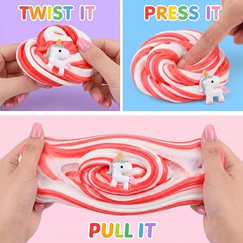 LIXIANSHI 9 Pack Slime Kit - 6 Butter & 3 Jelly Cube Crunchy Sli with Astronaut Add-ins, Soft & Non Stick, Party Favors for Girls & Boys, Birthday Favors, Stress Relief, Fidget Toys for Girls and Boys thumbnail 5