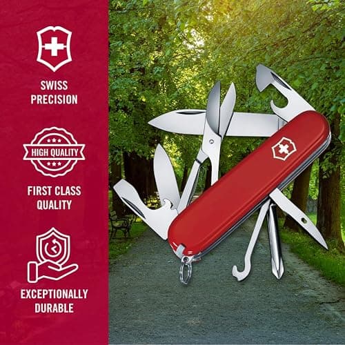 Victorinox Super Tinker Swiss Army Knife, 14 Function Swiss Made Pocket Knife with Large Blade, 2 Screwdrivers and Multipurpose Hook - Red thumbnail 6