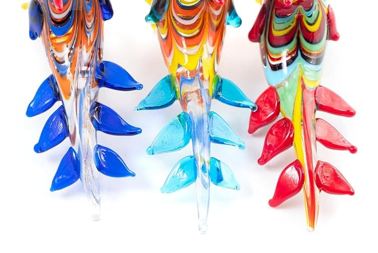 CIFIBIFUN Mini Blown Glass Chicken Rooster Figurines, Handmade Small Companion Cute Collectible for Desktop Ornament (Dark Blue) thumbnail 9