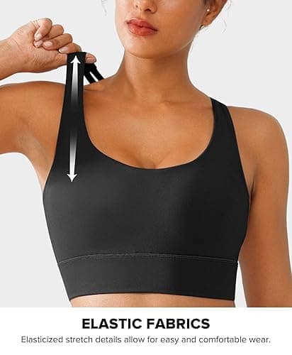 BRXL High Support Padded Sports Bra for Women Buttery Soft Criss Cross Back Strappy Workout Athletic Running Gym Bra thumbnail 6