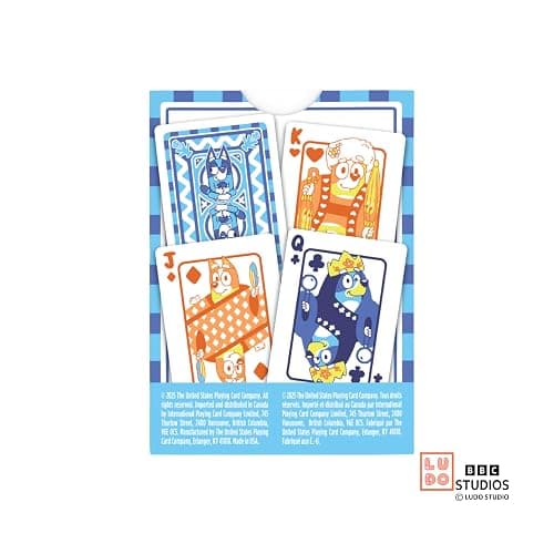 Bicycle Bluey Playing Cards Deck, Cute and Collectible Bluey Toys Deck of Card Game for Family Game Night Featuring Bingo, Chilli, and Bandit thumbnail 4