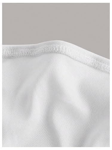 SOLY HUX Women's Mesh Drawstring Split Tube Top Strapless Sleeveless Asymmetrical Hem Summer Tops thumbnail 4
