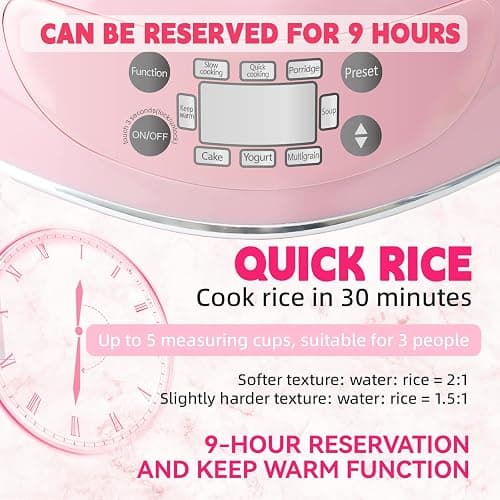 Peach Heart Shape Rice Cooker thumbnail 5