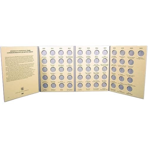 2010-2021 National Park Quarter 56 Coin Set Uncirculated with Folder | Collectible 56-Coin Set: National Park Quarter, 2010-2021, Copper-Nickel Clad, Uncirculated thumbnail 7