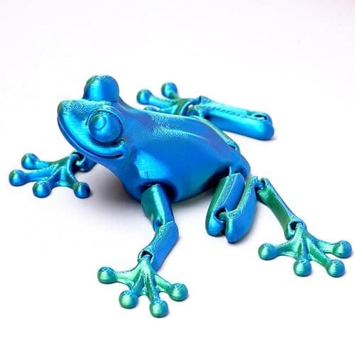 LUYUCUBE 3D Printed Frog Model,Flexible Realistic Articulated Animal Fidget Toys,Mystery Figurines Gifts for Easter,Executive Desk Funny Décor and Festival Collectible,Easter Basket Stuffers (GB) - Image 1