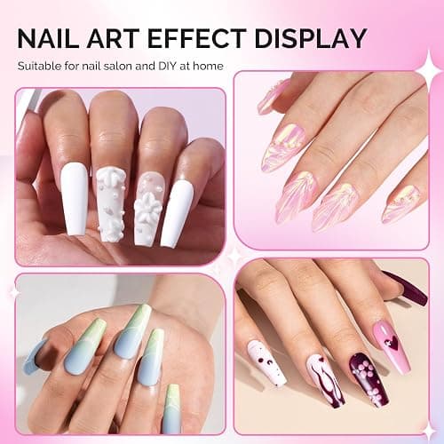 MelodySusie 10Pcs Nail Art Sculpture Pen and Acrylic Nail Dotting Pen Acrylic Dual Tipped Brushes for Resin Nail Art Tools for Design Nail Foil Carving Drawing Effect Shaping Drawing Nail Tools thumbnail 7