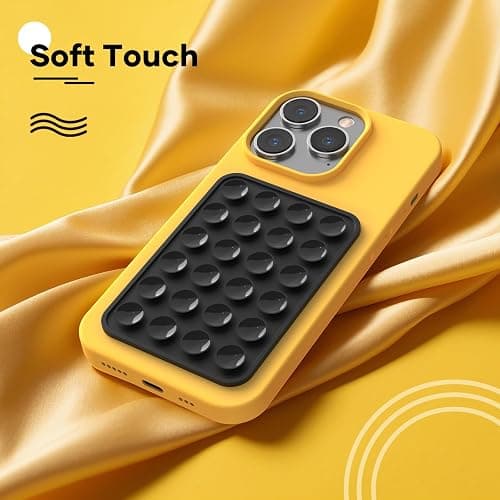 Silicone Phone Sticky Grip, Suction Phone Case Mount for iPhone and Android, Hands-Free Sticky Cell Phone Grip, Mobile Fidget Mirror Holder for Selfies and Videos thumbnail 6