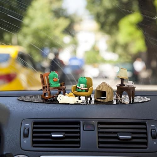 Noamus 8 Pieces Miniature Frog Figurines, Adorable Resin Collectibles Set, Cute Frog Statue Sculpture, Funny Desk Accessories for Garden Bedroom Office Decor, Plant Shelf thumbnail 6