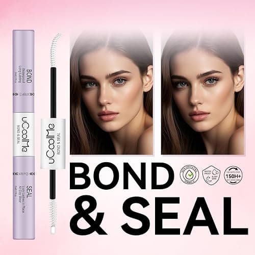uCoolMe Lash Bond and Seal Waterproof 10ML for Lash Clusters 144Hours SuperStrong Long-Lasting Non-Irritating Eyelash Glue for DIY at Home(White,10ML) thumbnail 2