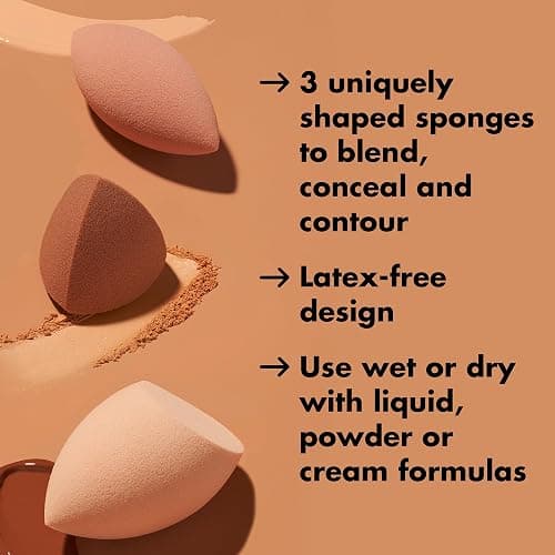 e.l.f. Total Sponge Set, Multi-use Makeup Sponge Set For Flawless Blending, Great For Powder Or Liquid Concealer & Foundation, Vegan & Cruelty-Free thumbnail 4