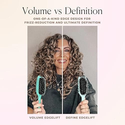 Bounce Curl Define EdgeLift Brush, 5-in-1 Tool for Effortlessly Defined Curls, Waves & Coils, Reduces Frizz - Brick Red thumbnail 4