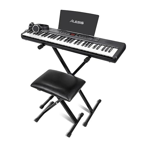 Alesis Melody 61 Piano Numérique 61 Touches pour Débutants avec Haut-Parleurs, Support, Banc, Casque, Pupitre, 300 Sons et des Leçons de Musique thumbnail 17