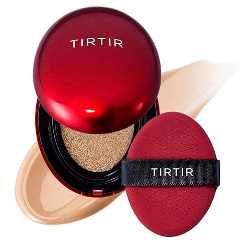 [*Mini Size*] TIRTIR Mask Fit Red Cushion Foundation | Full coverage, Weightless, Skin fit, Satin Glow Finish, Korean Makeup BB Foundation, beauty, Tattoo cover up, Buildable (#25N Mocha, 0.15 Fl Oz) - Image 1