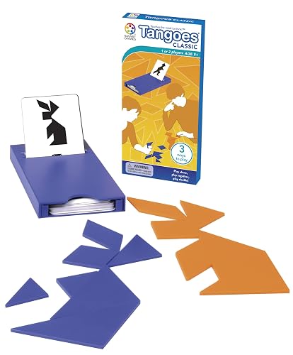 Tangoes SmartGames Classic Tangram Logic Puzzle Game with 54 Challenges Brain Teaser for Ages 5+ - Image 1