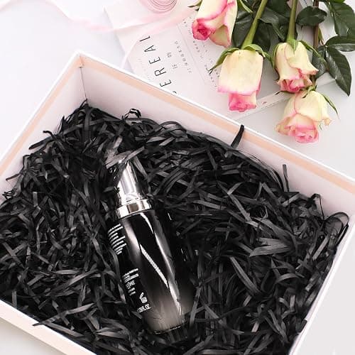 500g Black Shredded Tissue Paper for Gift Boxes & Hampers, Soft Hamper Filling and Packaging Filler, Shreds Stuffing Paper Suitable Party Baby Shower Graduation Housewarming ect thumbnail 4