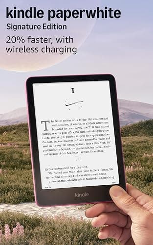 Amazon Kindle Paperwhite Signature Edition 32GB (newest model) – 20% faster with auto-adjusting front light, wireless charging, and weeks of battery life – Metallic Raspberry thumbnail 7