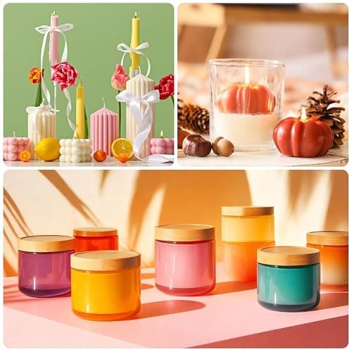 SAEUYVB Soy Wax for Candle Making,5lbs Natural Soy Wax Pellets with 20 Color Liquid Dye,20 Cotton Wicks,Complete Candle Making Supplies for Adults- Ideal for Home Decoration & DIY Gifts thumbnail 8