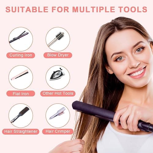 AMIJEAL Oversize Silicone Heat Resistant Mat for Hair Tools(14.2" x 11") | Curling Iron Mat, Hot Tools Holder, Portable Flat Iron Hair Straightener Pad Cover for Travel Vanity Salon thumbnail 6