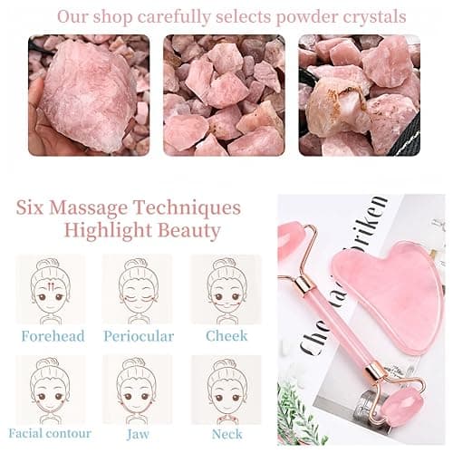 Bolithui Jade Roller Massage Stick & Gua Sha Set - 100% Natural Stone Facial Massage Tools for Lymphatic Drainage, Anti-Puffiness & Glowing Skin, Spa-Quality Skincare, Gift-Ready Packaging thumbnail 6
