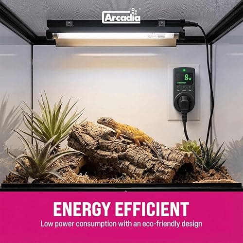 Arcadia T5 UVB Reptile Light Fixture Kit 12" Long 8 Watts 7% UVB ShadeDweller – Complete UVB Light for Reptiles, Turtles, Snake, Bearded Dragon Lamp, Long Lasting Easy to Use Professional Lighting thumbnail 6