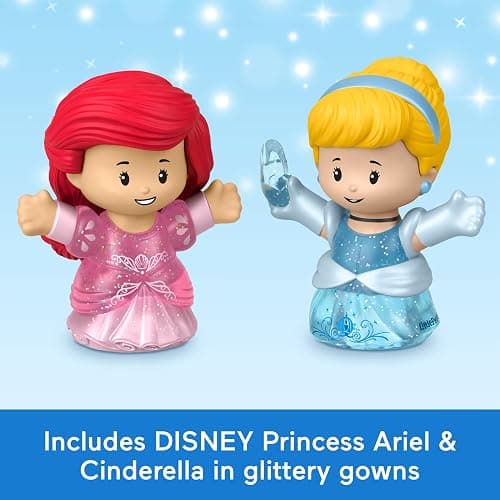 Fisher-Price Little People Disney Princess Shimmer & Glow Dress Shop | Playset with Lights & Sounds, Pretend Play with Cinderella and Ariel Figures, Toddlers & Kids Ages 18+ Months thumbnail 5