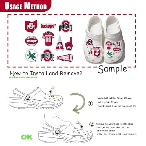 MATHARAGO 8 9 10 11 Pcs Shoe Charms for sports fans Decoration, Different Team Shoes Accessories for Boys Girls Kids Adults Women Men Party Favors Birthday Gifts thumbnail 3