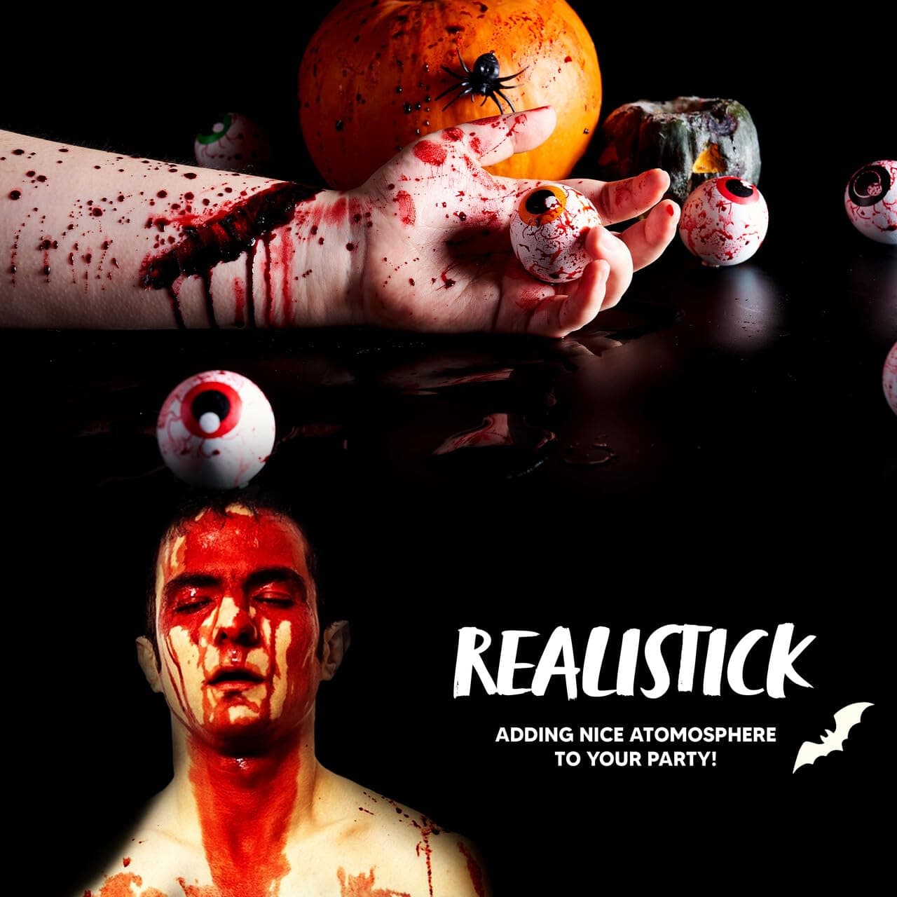 Spooktacular Creations 16oz Fake Blood, Washable Fake Blood for Clothes, Gallon Fake Blood for Makeup, Stage Blood for Zombie, sfx Cosplay Costume Makeup thumbnail 3