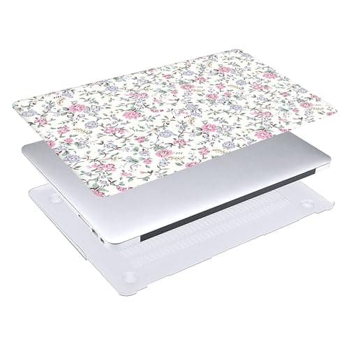 FFBOFFC Shell Compatible with MacBook Pro 15 Inch Case 2019 2018 2017 2016 Release Model A1990 A1707 with Touch Bar Touch ID, Plastic Protective Laptop Hard Case & Keyboard Skin, Pink Tiny Flowers thumbnail 5