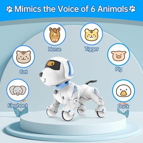 Dwi Dowellin Robot Dog for Kids 8-12,Remote Control Smart Robotic Dogs Pet Puppy Robotic Toy,Interactive Touch Walking Talking Toys for Boys Girls Christmas Birthday Gifts thumbnail 6