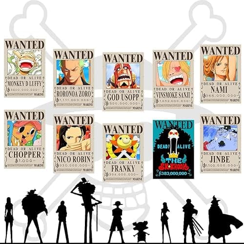 TYZZHOA 25PCS Anime [OP] Wanted Posters 30×21cm, New Bounty Edition, Straw Hat Pirates Crew Nika Luffy 3 Billion, Zoro, Sanji, [OP] Anime Gifts thumbnail 2