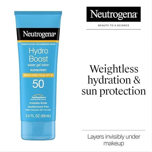 Neutrogena Hydro Boost Moisturizing Water Gel Sunscreen Lotion with Broad Spectrum SPF 50, Water-Resistant & Non-Greasy Hydrating Sunscreen Lotion, Oil-Free, 3 fl. oz thumbnail 2