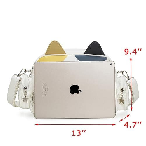 ZAROXOXS Kawaii Ita Bag Crossbody Bag Cute White Cat Backpack Girls Shoulder Bags Pin Display with Insert thumbnail 4