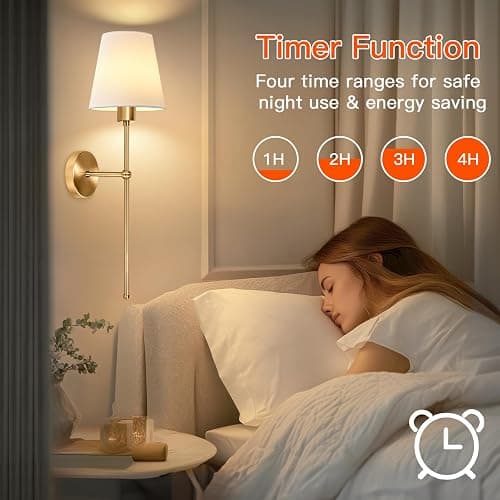 Ketom 2 Stück Wandleuchte Innen Akku, Wandlampe Innen LED Dimmbar, LED Wandleuchte Kabellos mit Fernbedienung, Timerfunktion, 3 Farbtemperaturen, 8 RGB Farben, Wandleuchte Ohne Stromanschluss, Gold thumbnail 5