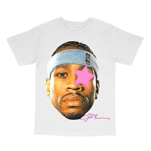 AI Allen Basketball Star Streetwear Vintage Style T-Shirt Black thumbnail 3