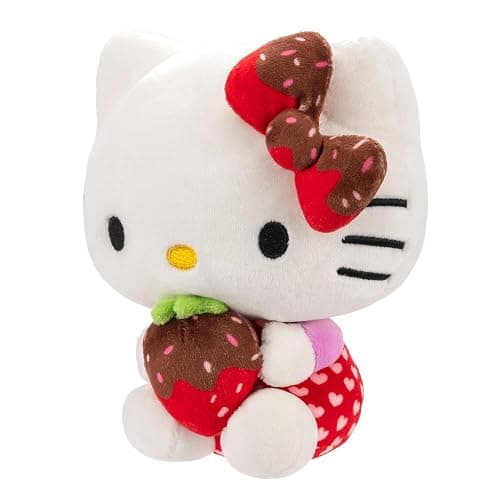 Hello Kitty and Friends 8" Plush w/Chocolate Covered Strawberry - Officially Licensed Sanrio Toy - Cute Soft Doll Stuffed Animal - Holiday Christmas Stocking Stuffer Gift for Kids, Boys, Girls - 2+ thumbnail 5