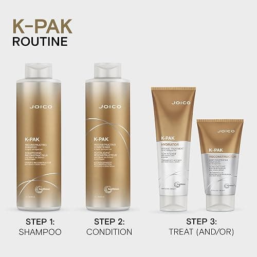 Joico K-PAK Daily Reconstructing Shampoo | For Damaged Hair | Repair Damage & Prevent Breakage | Double Hair Strength | Boost Shine | With Keratin & Guajava Fruit Extract thumbnail 6