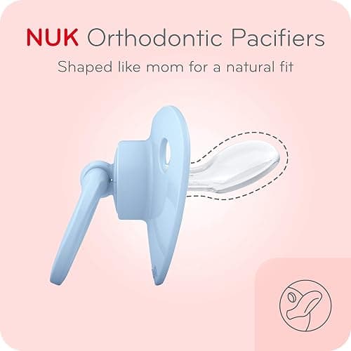 NUK Comfy Orthodontic Pacifiers for 0-6 Months – BPA-Free, 5-Pack, Soft & Durable Design for Baby Comfort thumbnail 2