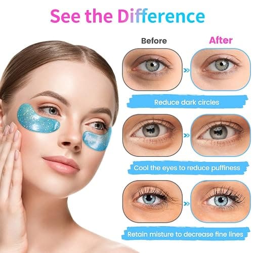 Onespring Under Eye Patches (24 Pairs) - Eye Masks for Wrinkles, Puffy Eyes, Dark Circles, Eye Bags, Easter Basket Stuffers, Gifts for Teenage Girls, Under Eye Mask for Refreshing, Revitalizing thumbnail 2