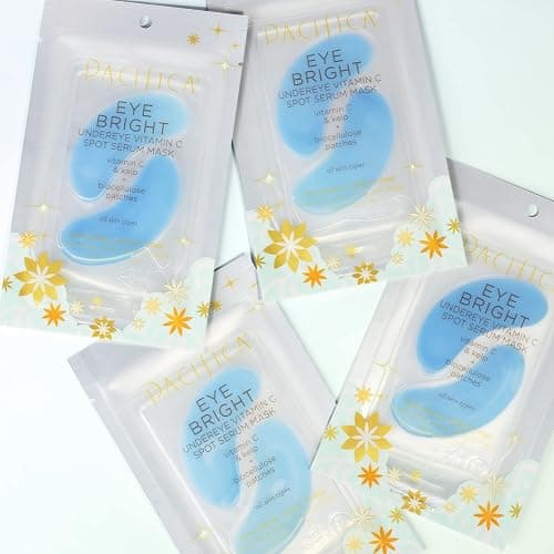 Pacifica Undereye Spot Serum Mask – Bright Eye Vitamin C Mask for Dark Circles & Hydration, Brightening Under Eye Treatment, Vegan & Cruelty-Free, 4 Pack - Set of 4 - Bright Undereye Spot Serum Mask thumbnail 7