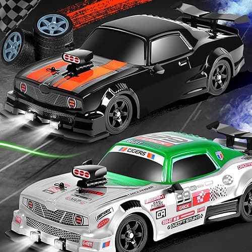 Sakeye 1/16 RC Drift Car 2.4GHz 1:16 4WD High Speed Remote Control Cars Vehicle with LED Lights Two Batteries and Drifting Tires Racing Cars Toy for Adults Boys Girls Kids - Blue+wh86 thumbnail 7