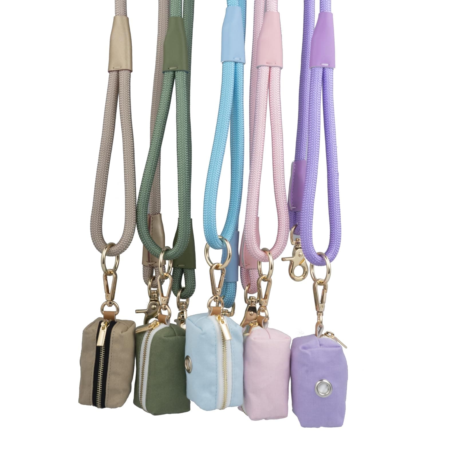 5FT Nylon Rope Dog Leash with Poop Bag Holder, Heavy Duty Snap Dog Leash, Soft Handle Rope Leash for Small Puppy Medium Large Dogs (5FT * 10MM, Lavender) thumbnail 5